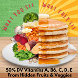 Hidden Foods Cinnamon Churro Pancake and Waffle Mix 2-Pack, High in Protein & Fiber with Hidden Fruits, Vegetables & Vitamins - Thick and Fluffy made with Oats & Flaxseed - Just Add Water