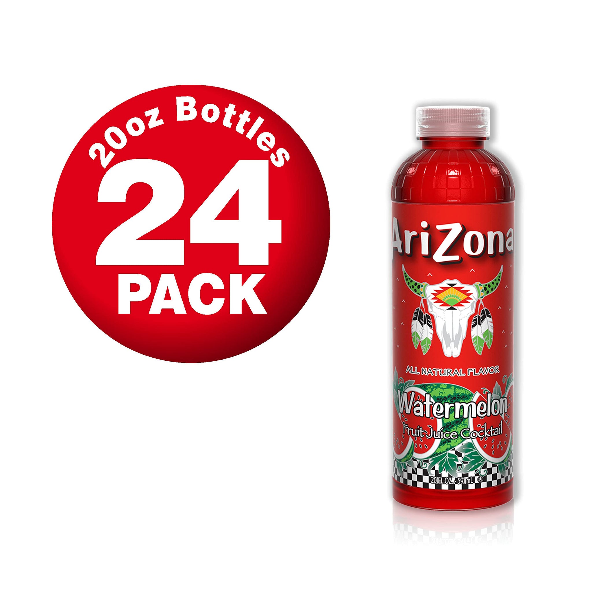 AriZona Watermelon Juice Drink, 20 Fl Oz (Pack of 24)