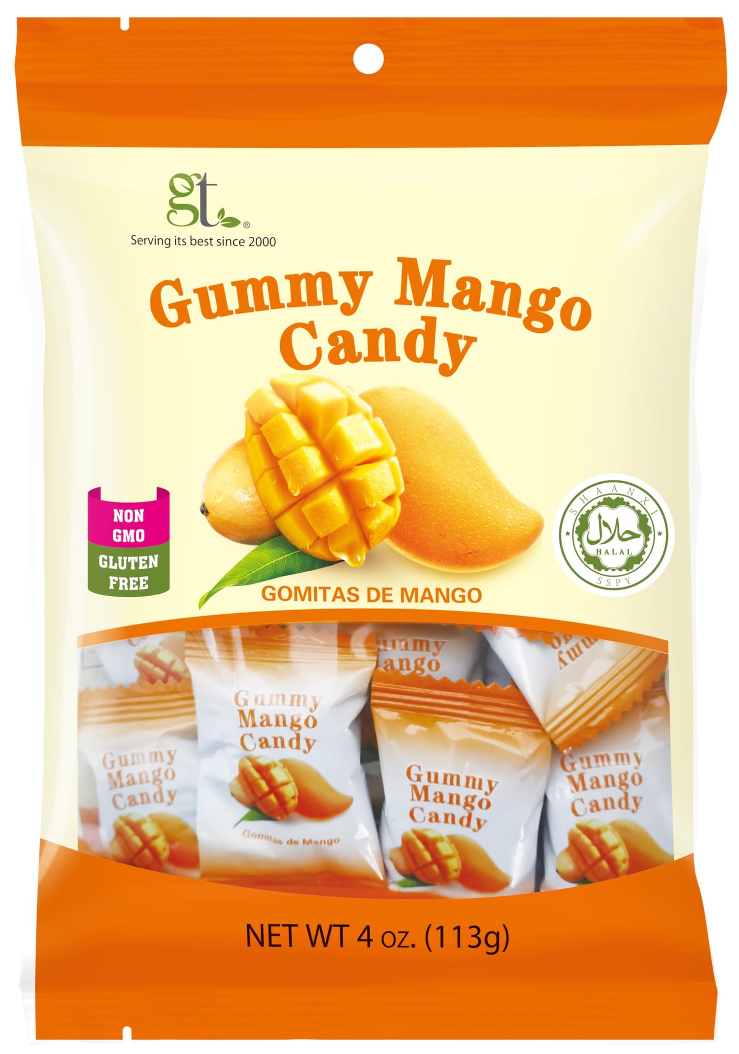 GT Gummy Mango Candy, 4 Ounce Bag (1-Pack)