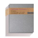 SWEDEdishcloths - Cellulose Sponge Dish Towels - Set of 5 (2 Gray, 3 Natural) Swedish Dish Cloths