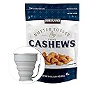 Kirkland Butter Toffee Flavored Cashews, 24 Oz. Item 1510336 Bundle with MORALZA Silicone Collapsible Cup 200ml - 2 Items