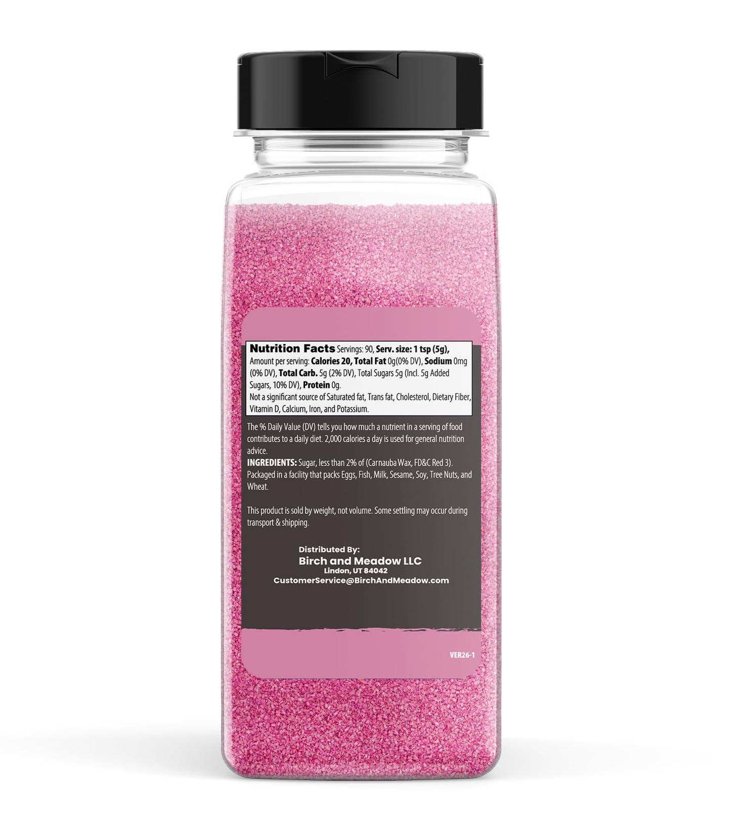 Birch & Meadow 1 lb Pink Sanding Sugar