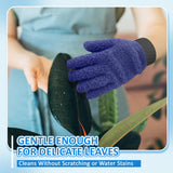 MIG4U Microfiber Gloves - Dusting Gloves for House Cleaning - Washable Blind Cleaner Duster Tool (Navy,S/M)