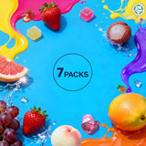 Happy Global's Choice Kozed Peelable Gummy Candy 7 Mixed Flavors Variety Pack, Fun Fruity Role Party Snack, Chewy Sweet Treat with Juicy