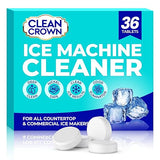 CleanCrown Ice Machine Cleaner (36 Pack), Ice Machine Descaler, Nickel Safe Cleaner and Descaler for Frigidaire, Opal, GE Profile, Kitchenaid