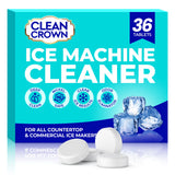 CleanCrown Ice Machine Cleaner (36 Pack), Ice Machine Descaler, Nickel Safe Cleaner and Descaler for Frigidaire, Opal, GE Profile, Kitchenaid