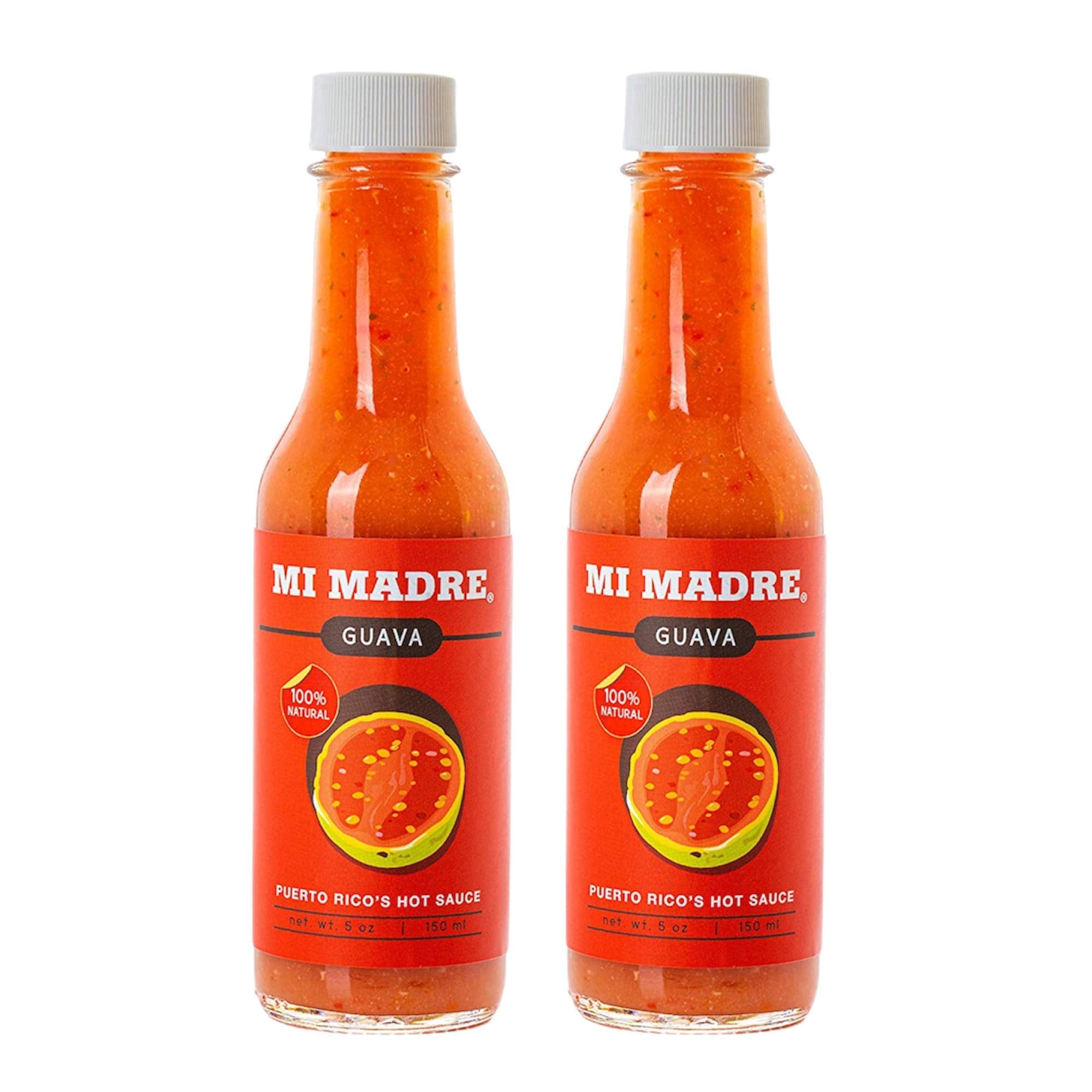 Mi Madre Guava Hot Sauce, Handcrafted in Puerto Rico, 100 Percent Natural, 5 Ounce (Pack of 2)