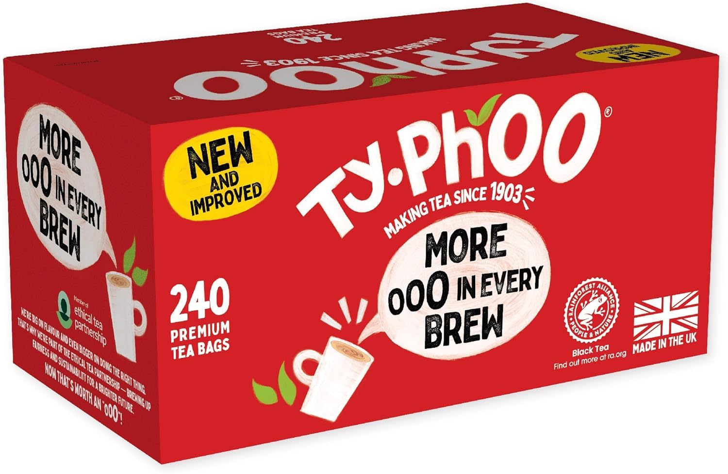 Typhoo Black Tea Bags Pack of 240 Teabags,