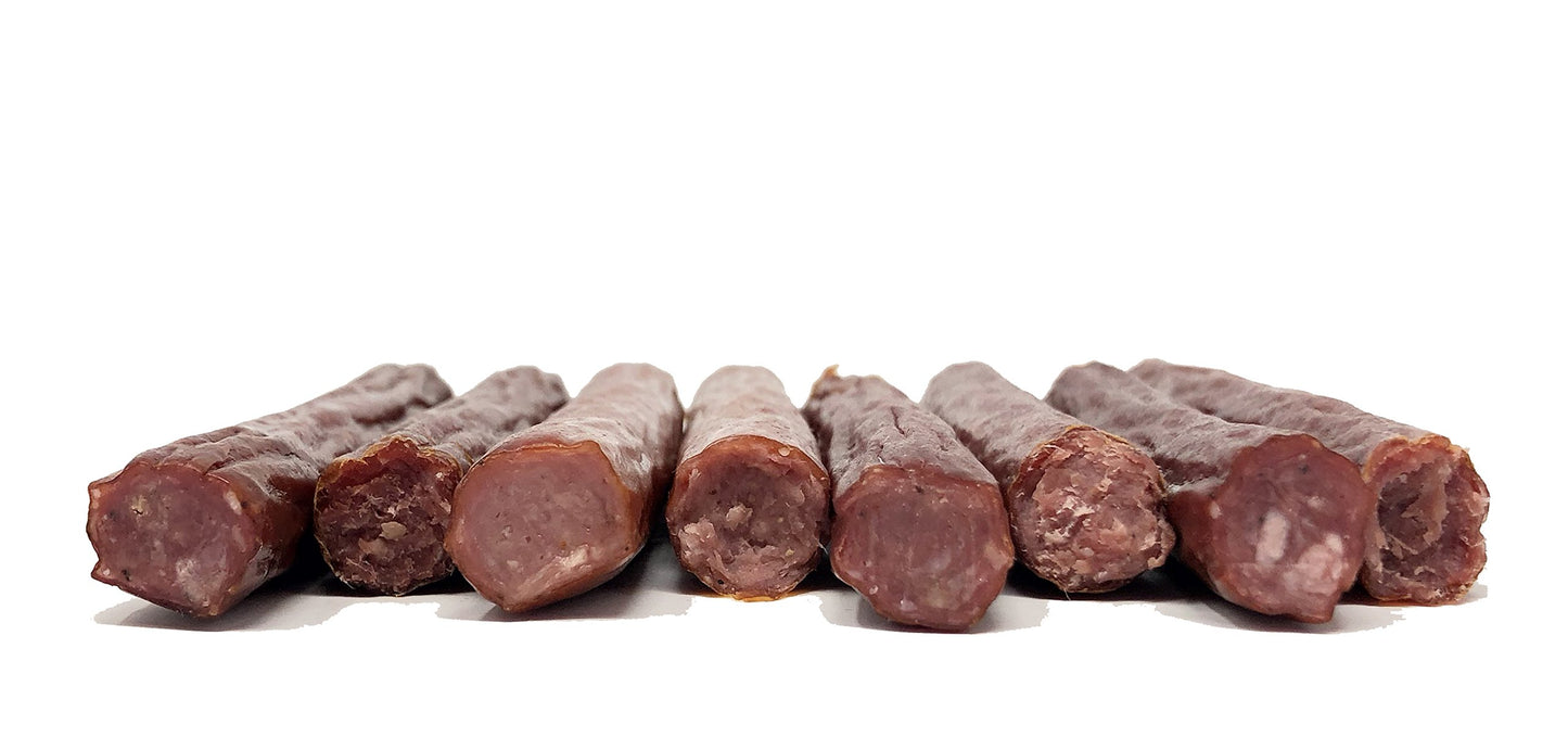 PEARSON RANCH Meat Sticks Variety - Elk, Bison, Venison, Wild Boar - Exotic Jerky Sticks, No Added Nitrites, High-Protein, Paleo & Keto Friendly Meat