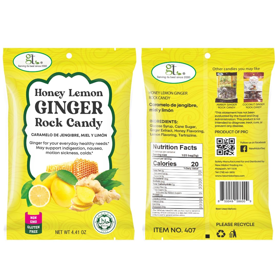 GT Instant Crystal Honey Ginger Tea Care Package, 21.18 Ounce Box (40 Tea Pouches)