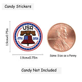 250th Anniversary Party Kiss Stickers - US 1776-2026 250 Years Birthday Freedom Label Stickers Round Mini Chocolate Candy Wrappers - 4th of July Party