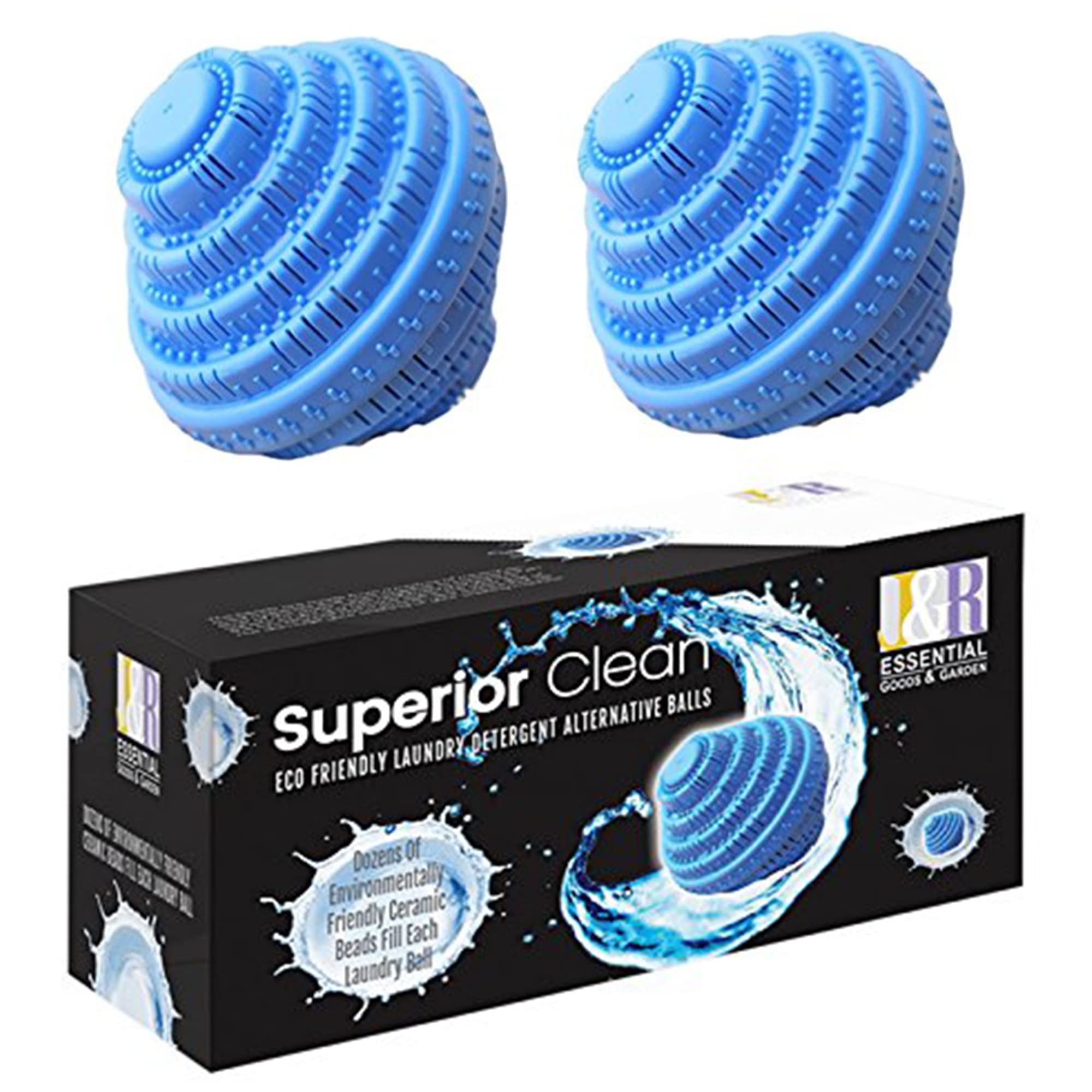 J&R ESSENTIAL Environmentally friendly non-chemical detergent laundry ball, pure natural alternative detergent, can be washed up to 1000 times, 2