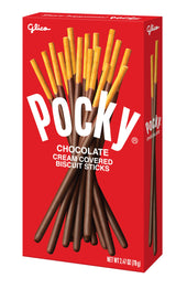 Pocky Chocolate Biscuit Sticks - Classic Chocolate-Covered Crunchy Snack, Mess-Free and Perfect for Sharing - 5-Pack (2.47 oz Each)