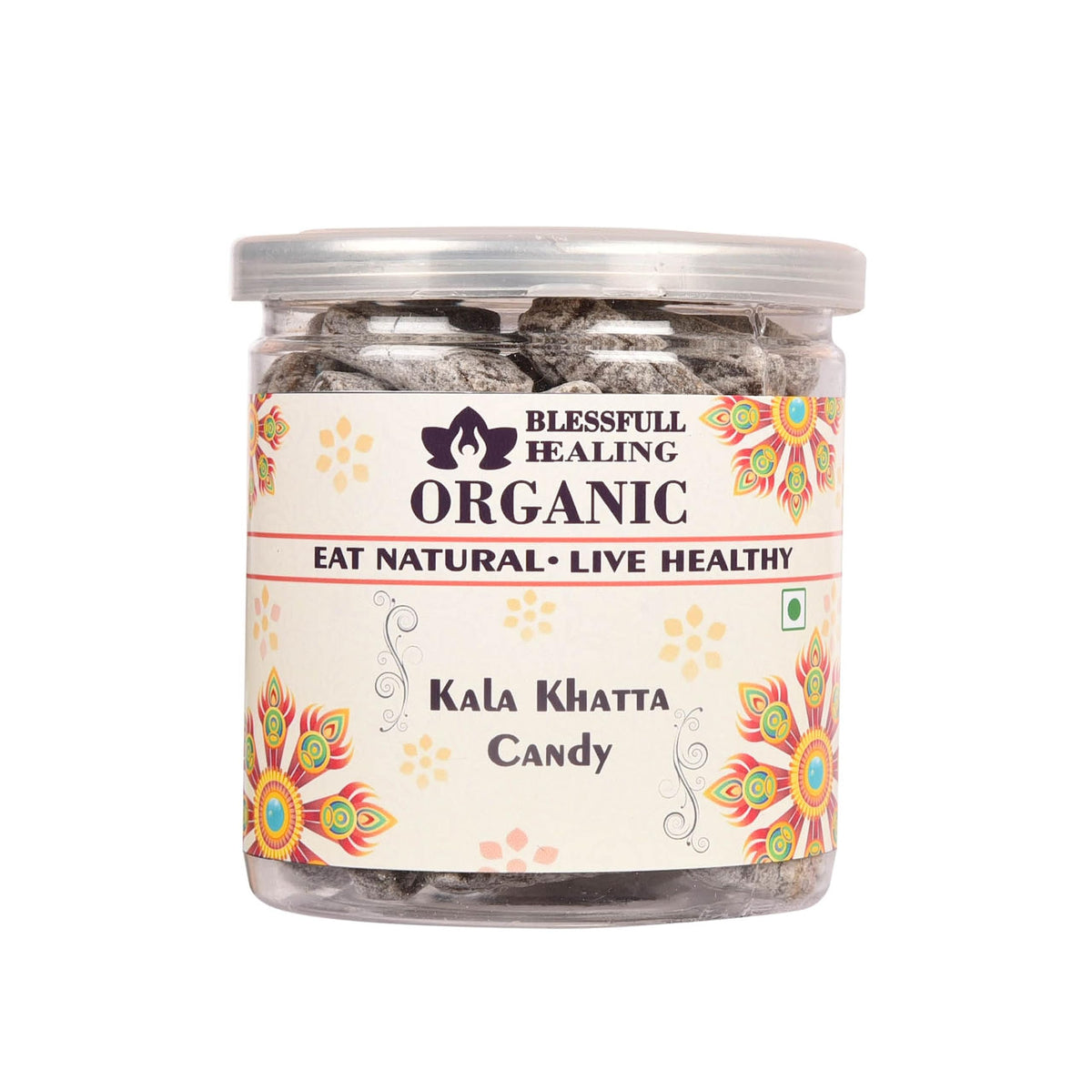 Blessfull Healing Organic Kala Khatta Candy 400 Gram Airtight Container