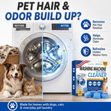 ukiism Washing Machine Cleaner Tablets for Pet Owners, Washer Cleaner for Pet Hair, Dander & Odor, Deep Cleaning Descaler Deodorizer for HE Front Load