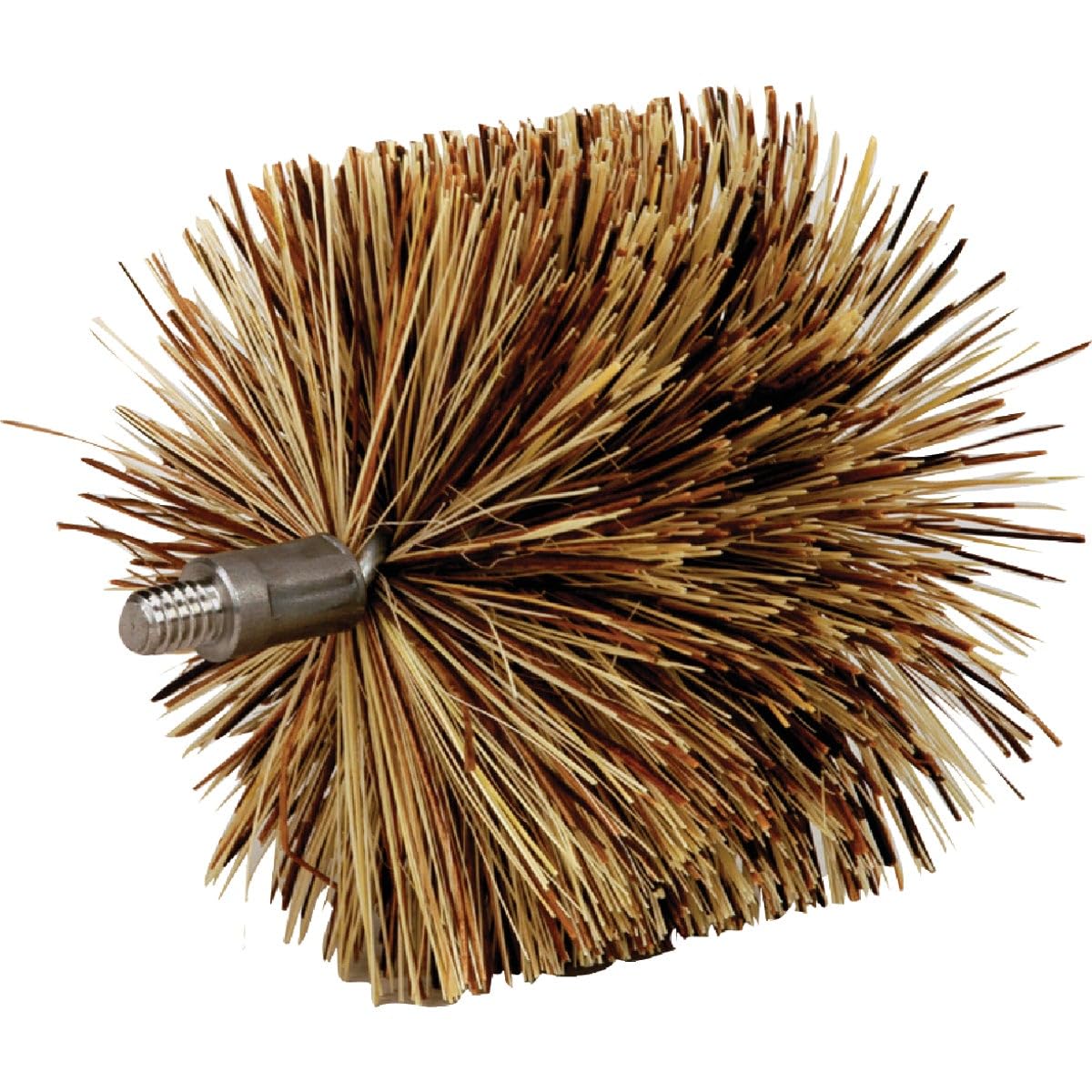 Meeco's Red Devil 84333 4" Round Fiberglass Pellet Stove Chimney Brush - Compact, Low-Profile Design for Angles & Bends Up to 90° (1/4-20 Thread)