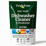 Truly Free Natural Dishwasher Cleaner - Dish Washer Machine Descaler, Fights Grease & Limescale, Hard Water Stain Remover, Smell Eliminator for Clean