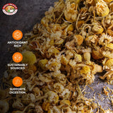 Angel Brand Dried Chamomile Flowers - 0.25 oz Pouch Pack of 3 - Premium Chamomile Flowers for Tea and Herbal Infusions.