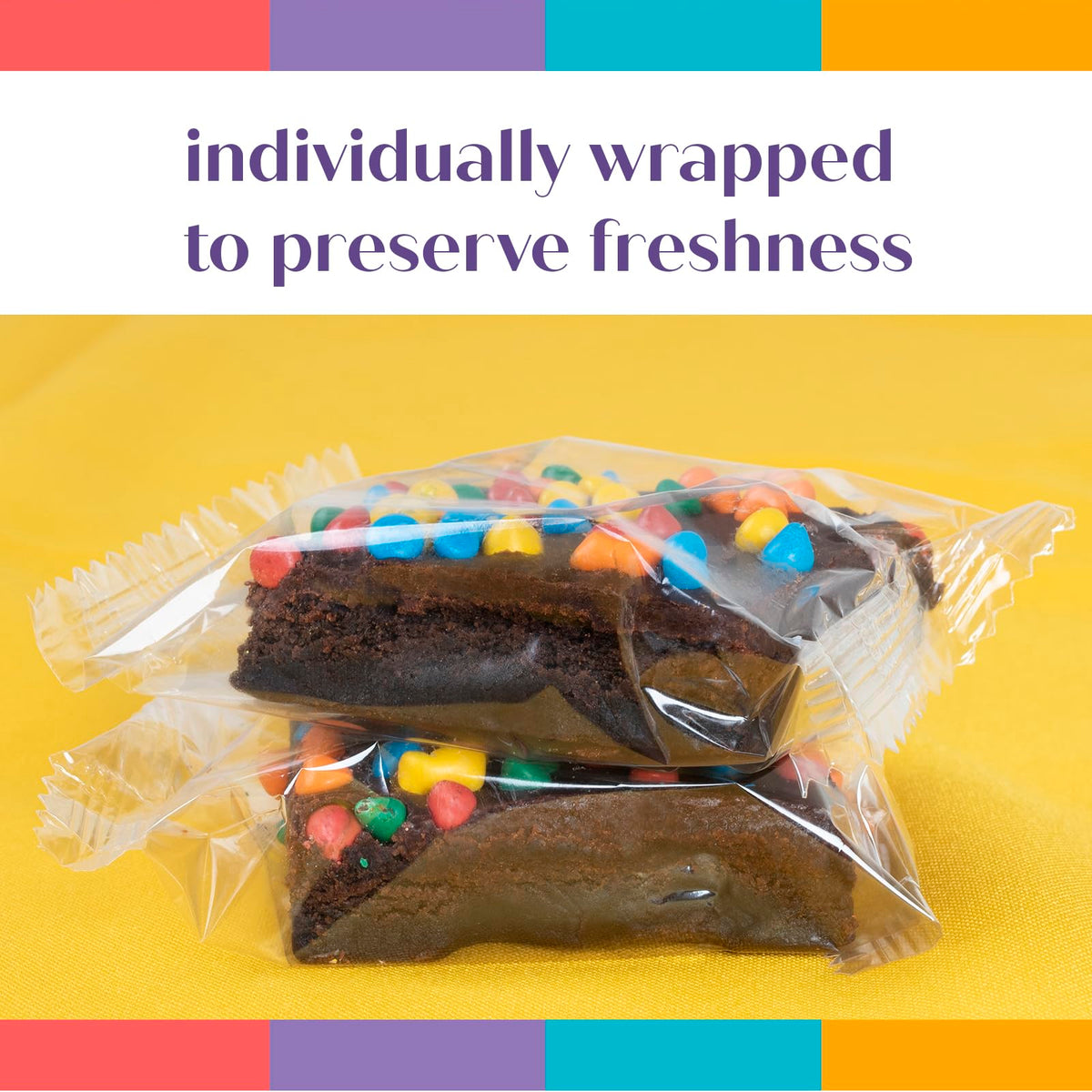Get Well Brownies 4 Pack | Chocolate Brownies 4 Pack Gift Treats