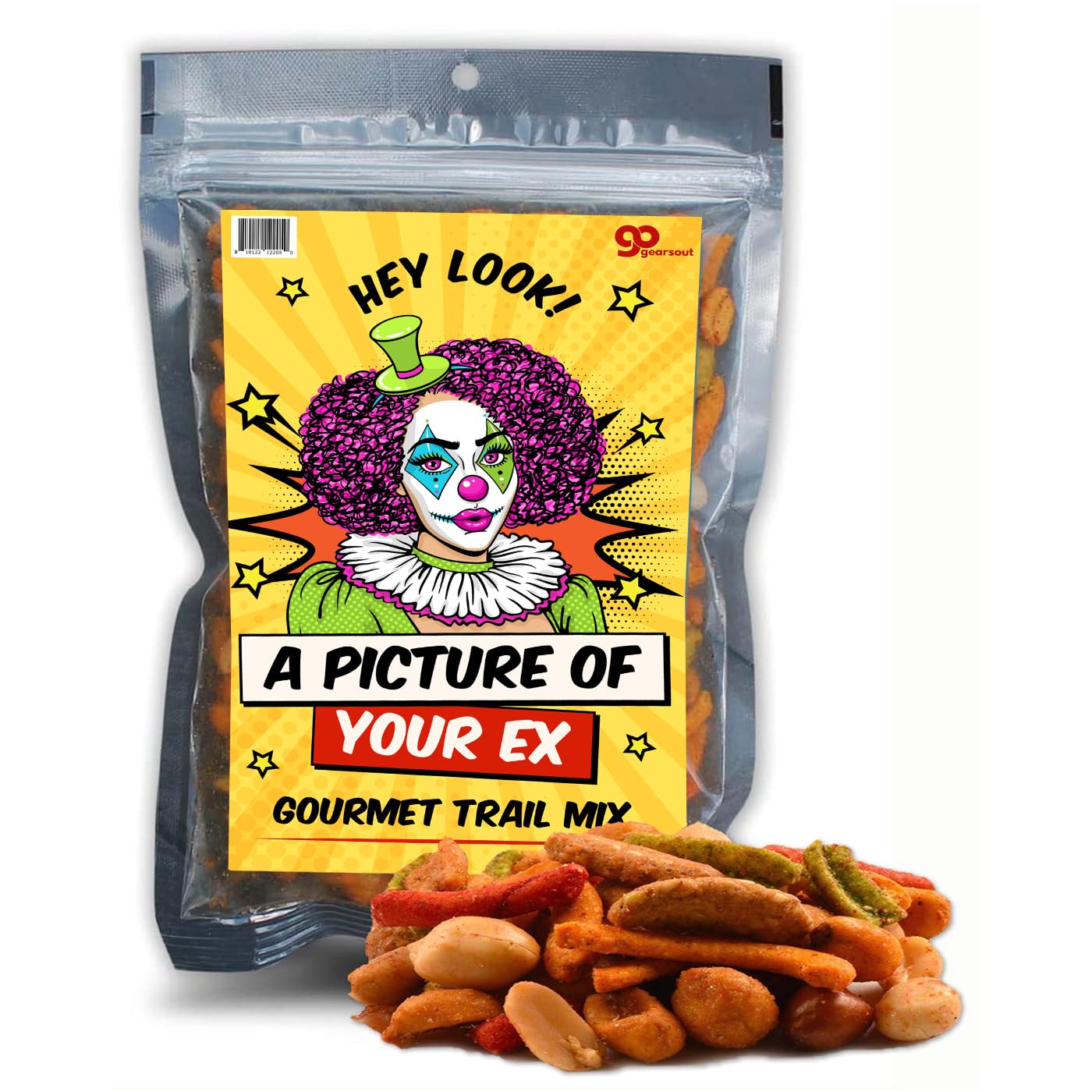 Whimsical Female Portrait Trail Mix - Delightful Snacking Experience - Unique and Fun Gift Idea - Flavorful Goodness for All.