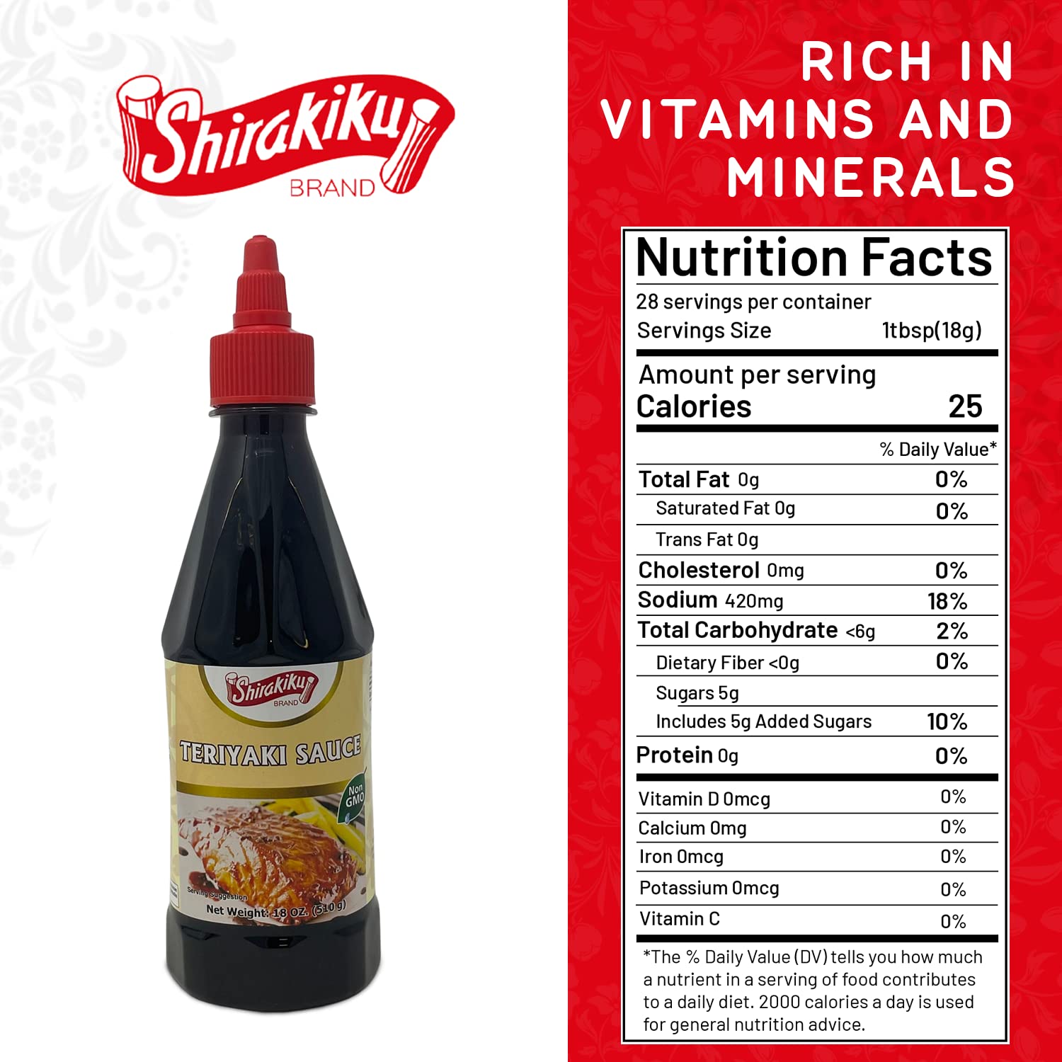 Shirakiku Asian Sauces 18oz (Teriyaki Sauce)