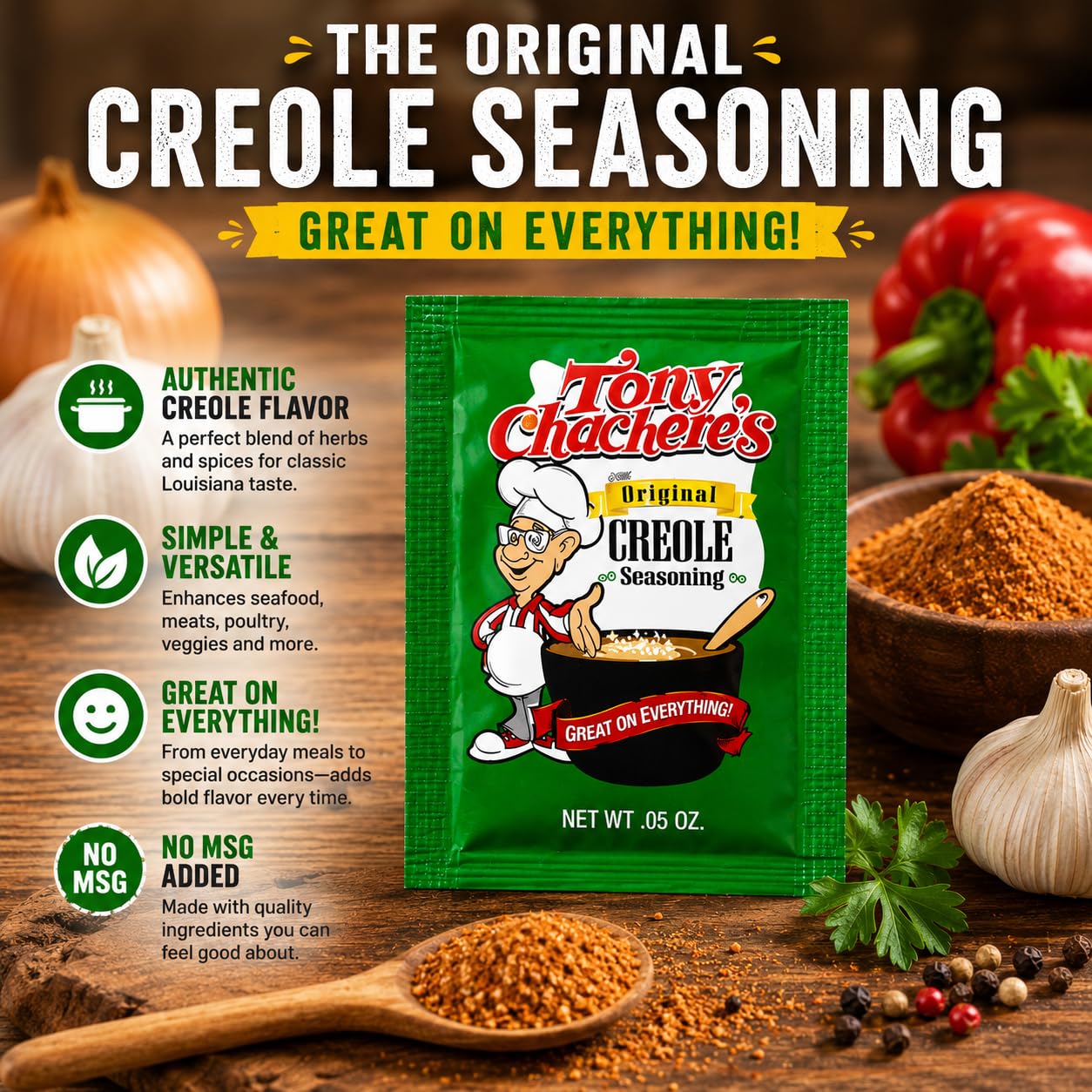 Tony Chachere's Creole Seasoning 30oz (Bold+Packet)