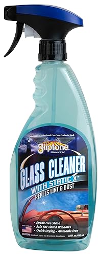 Gliptone Streak Free Glass and Window Cleaner, Ready-To-Use with Anti Static Formula, Repels Lint & Dust. Safe for all Glass and Hard Surface
