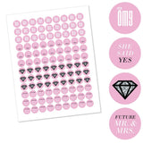 Big Dot of Happiness OMG, You're Getting Married - Engagement Party Round Candy Sticker Favors - Labels Fit Chocolate Candy (1 Sheet of 108)