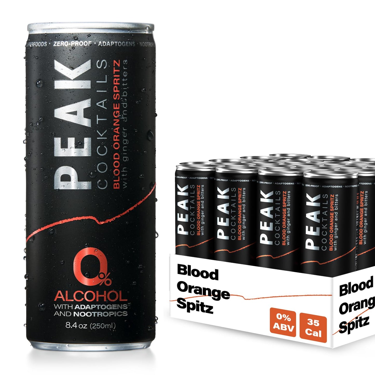 Peak Cocktails Non-Alcoholic Drinks | Alcohol-Free | Adaptogens, Nootropics, Superfoods for Recovery, Calm, Sleep | Ashwagandha, Tart Cherry