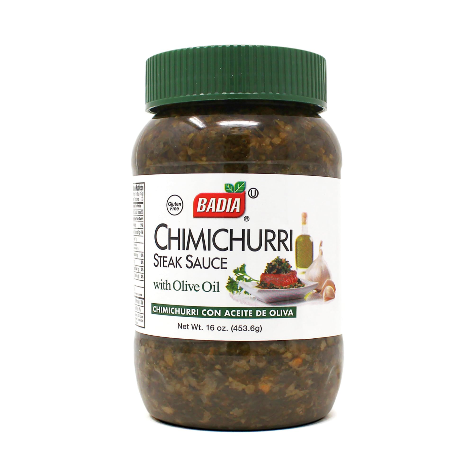 Badia Chimichurri Steak Sauce with Olive Oil 16 oz - Traditional Argentinian-Style Sauce for Grilling, Marinades & Meats