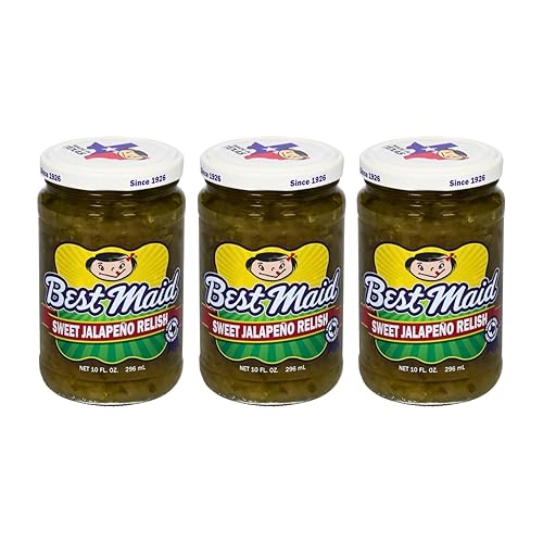 Best Maid Products Pickle Relish 10 Ounce 3 Packs - Sweet, Dill, Jalapeno Sweet, or Jalapeno Mustard (Jalapeno Sweet Relish)