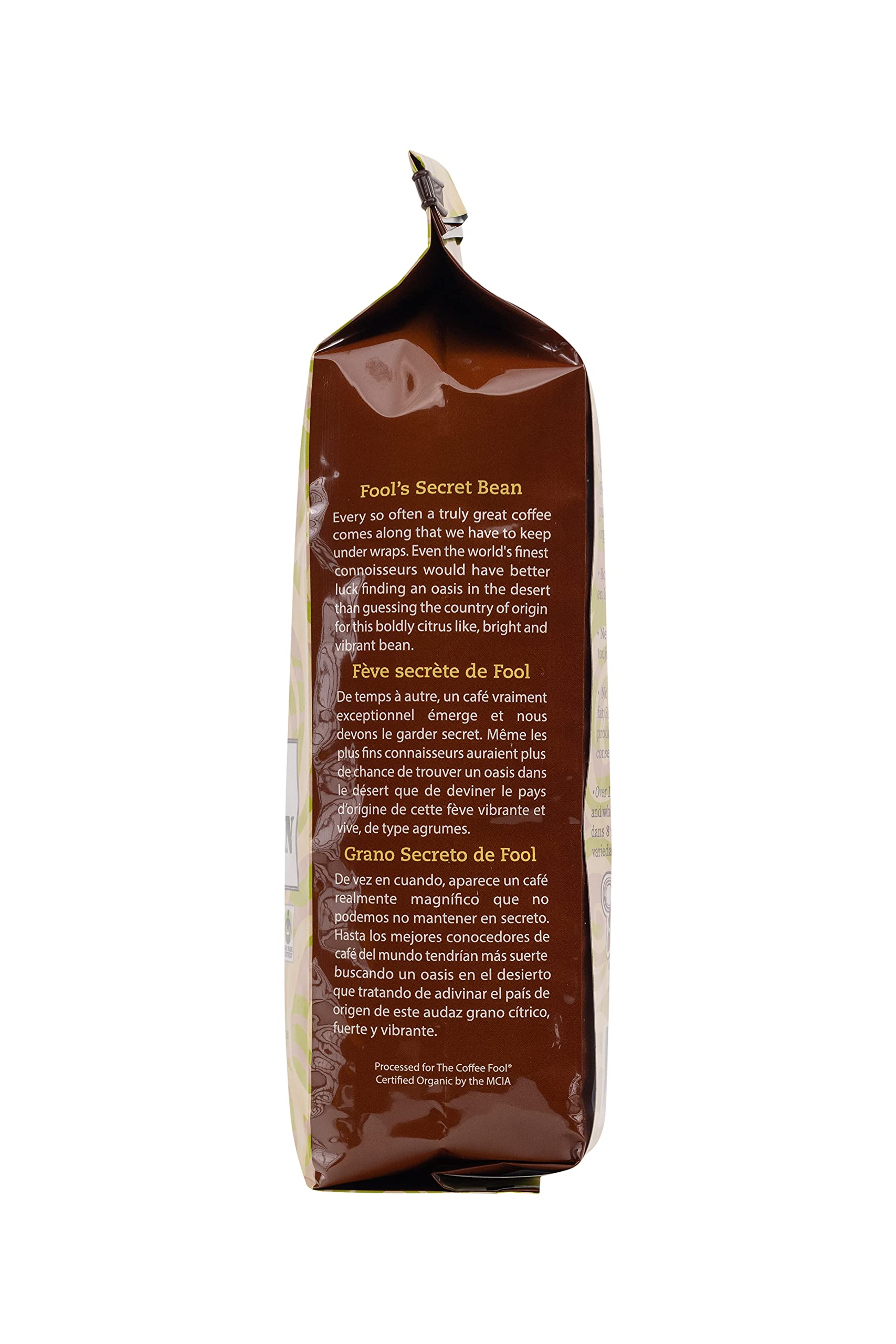 Coffee Fool's Organic Fair Trade Secret Bean (Coarse Grind)