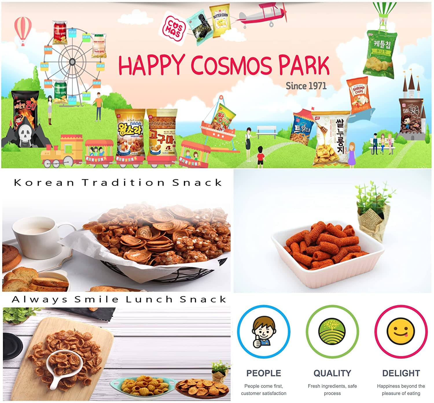 COSMOS KOREAN TRADITIOANAL VARIETY SNACK ASSORTMENT (3 COMBO #BB)