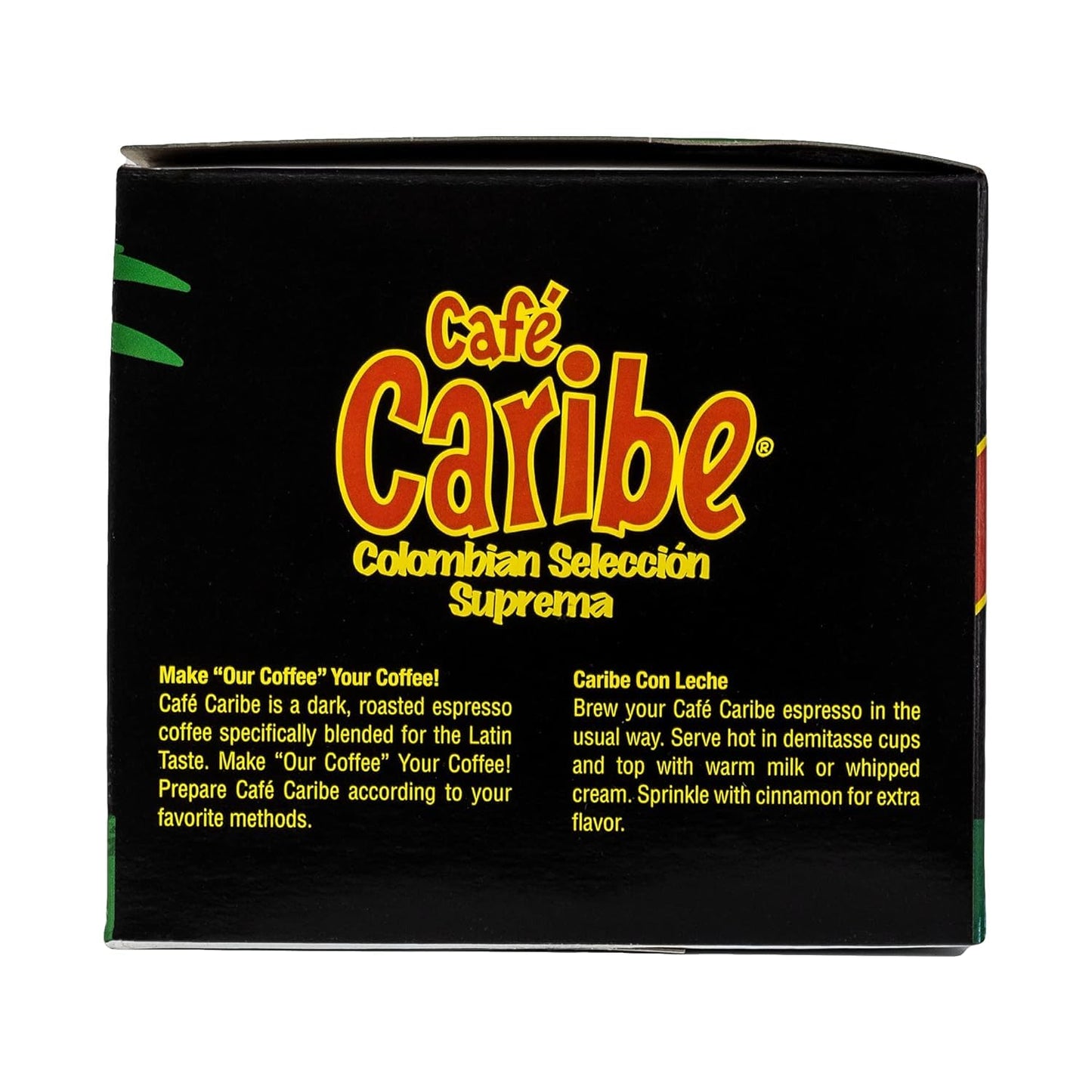 Cafe Caribe 100% Colombian Coffee Pods, Dark Roast Single-Serve Coffee Cups - 12 Count