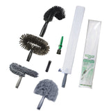 Unger Commercial High Access Dusting Kit, 8-Piece Set - Multi-Surface Cleaning Tools with Extendable Pole for Ceilings, Fans, and Vents - HADK2