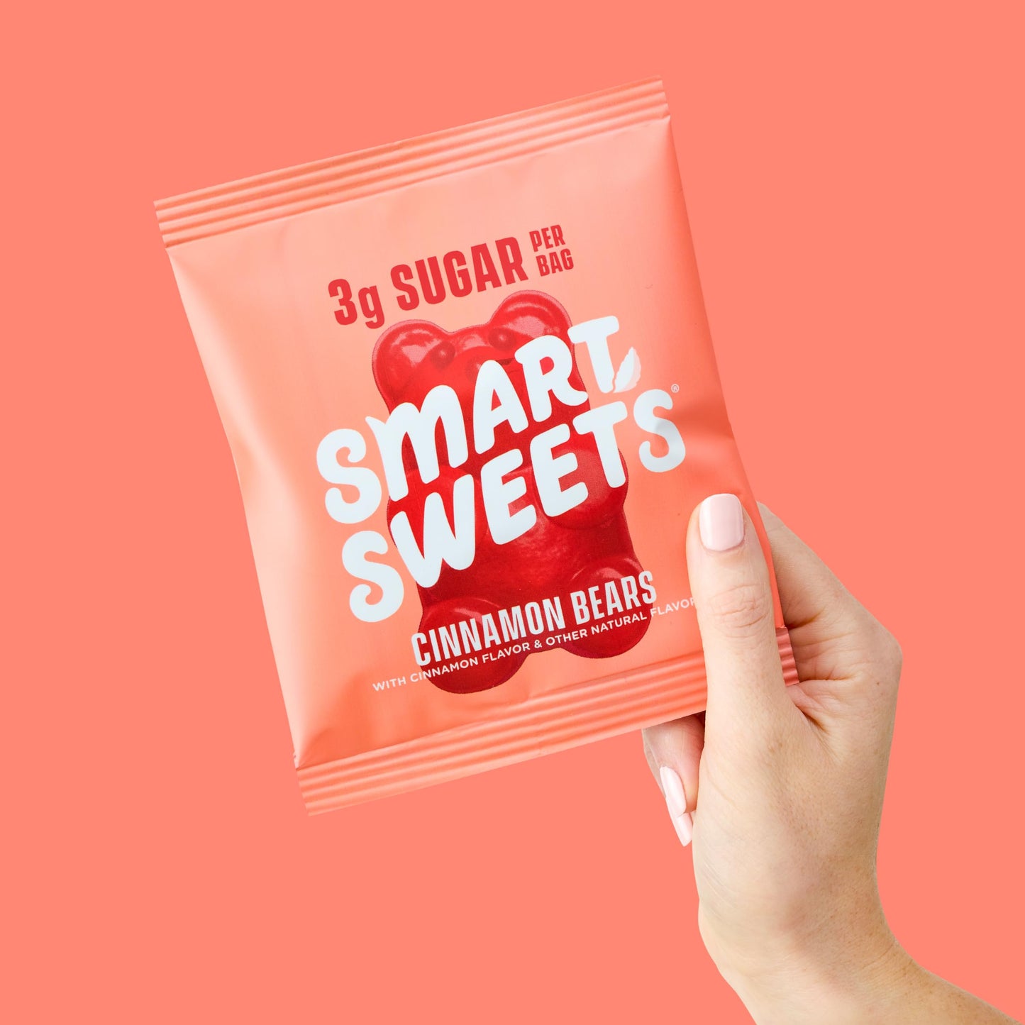 SmartSweets Cinnamon Bears Gummy Candy: 1.8oz (Pack of 14), Gummy Candy with Low Sugar, Low Calorie, No Artificial Sweeteners, Plant-Based