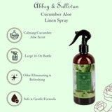 Abbey & Sullivan Linen Spray, Cucumber Aloe, 16 oz