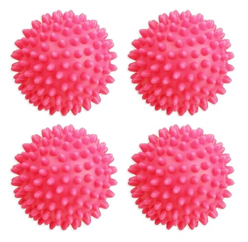 Set of 4 Pink Dryer Balls! Black Duck Brand - Reusable Dryer Balls Replace Fabric Softener! Hypoallergenic and Eco-Friendly! Lowers Drying Time!