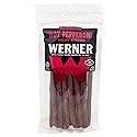 Werner Hot Pepperoni Meat Sticks - 14 Count (9") Bulk Spicy Meat Sticks, 10 Ounce Resealable Bag