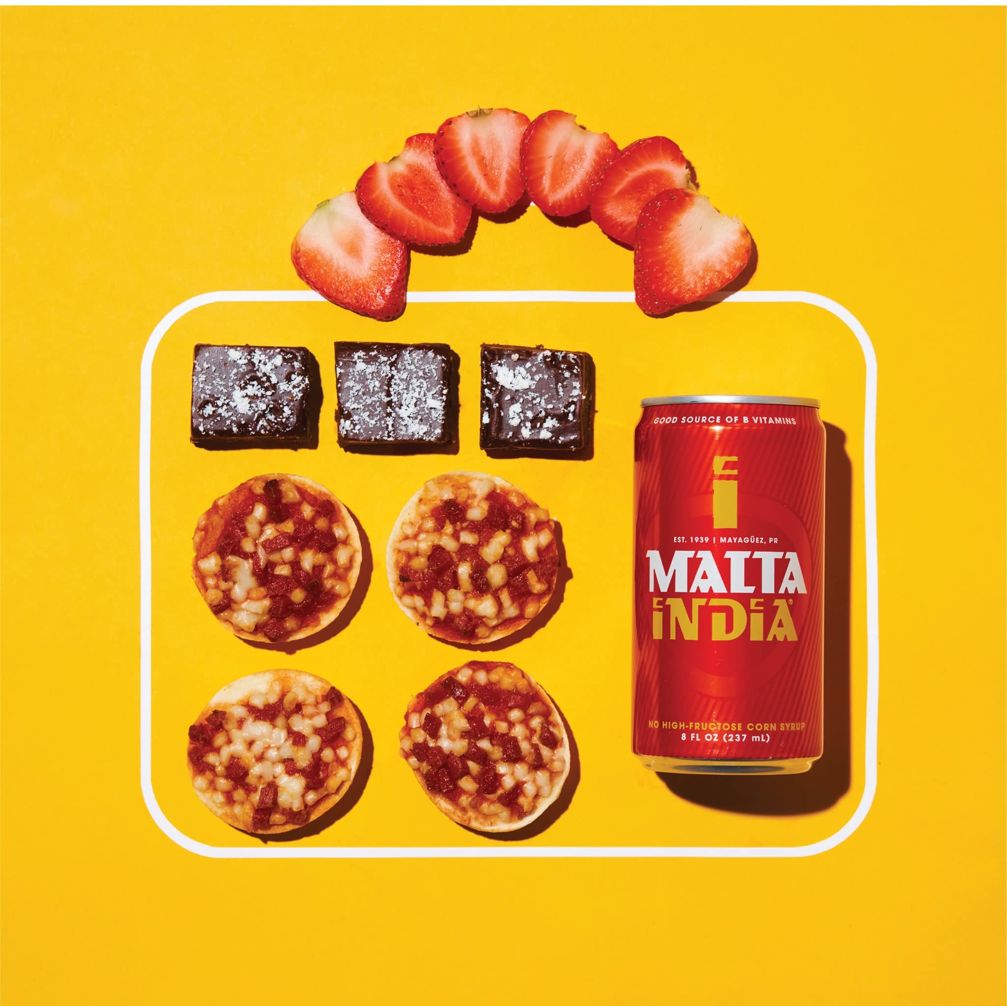 Malta India - Malt Beverage Non Alcoholic Original from Puerto Rico, 8 Ounce (Pack of 6) - Packaging may vary