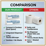 ToGo Toilet Paper (2 Pack)- Coreless Rolls in Enclosed Plastic Dispenser Case- Biodegradable & Septic Safe-Ideal for Camping, Hiking and International
