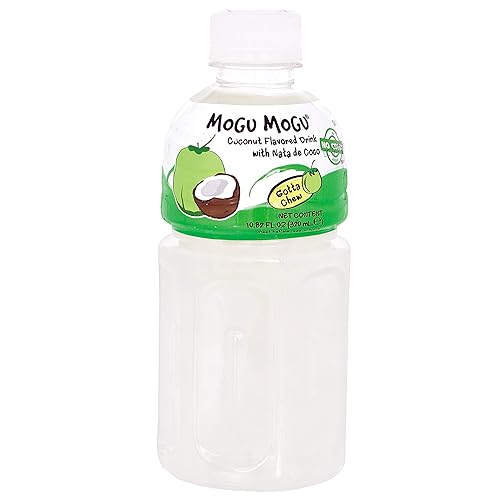Mogu Mogu Fruit Juice with Nata De Coco, 10.82 oz (Pack of 24) (Coconut)