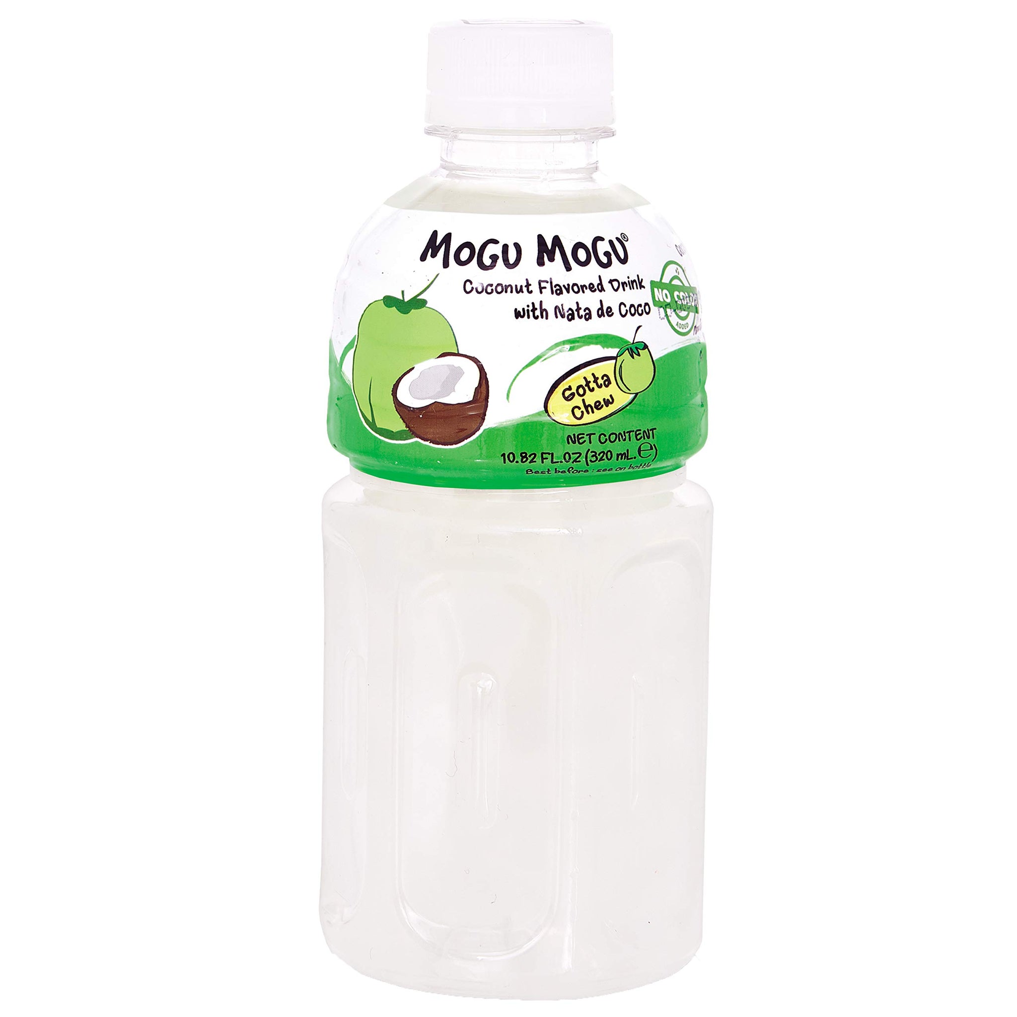 Mogu Mogu Fruit Juice with Nata De Coco, 10.82 oz (Pack of 24) (Coconut)