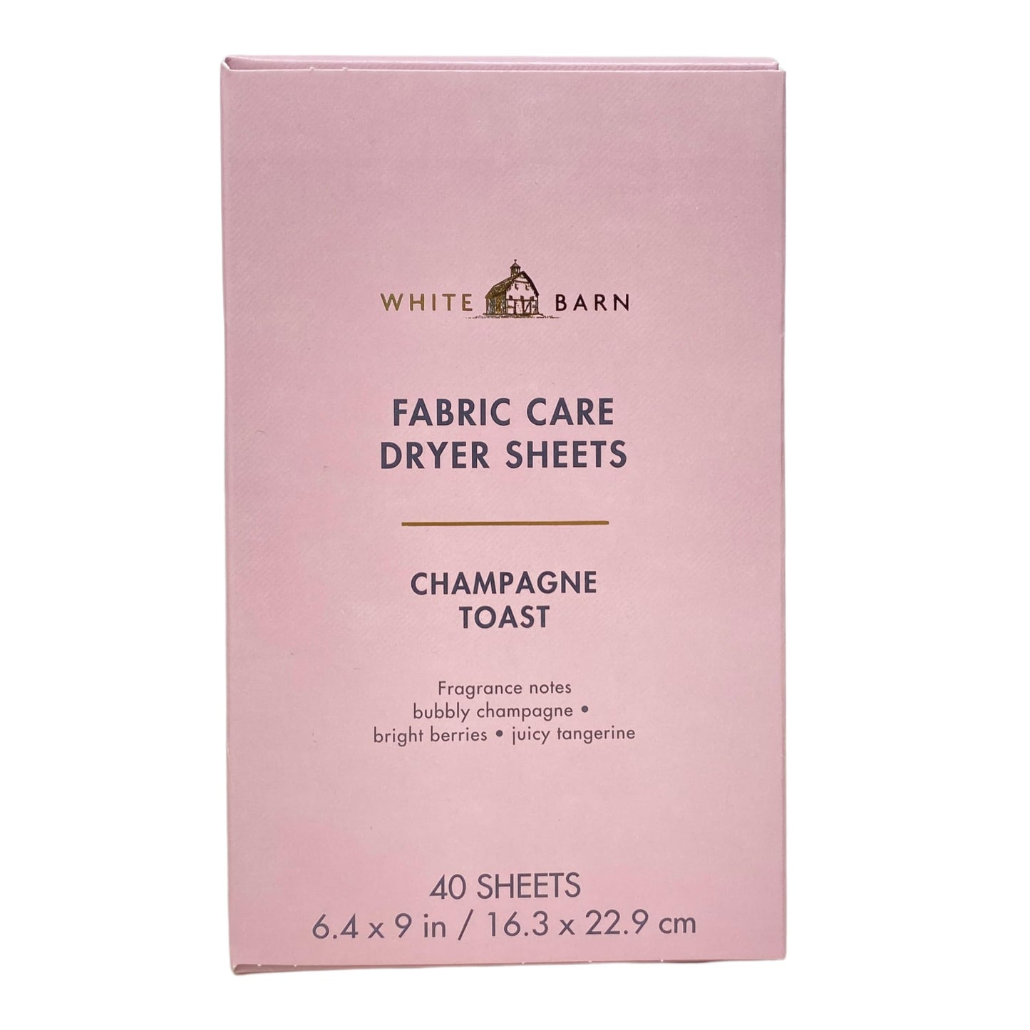 Bath & Body Works Champagne Toast Fabric Care Dryer Sheets - 2 Boxes (80 Sheets Total) - with a Peach Gardenia Sample Soap