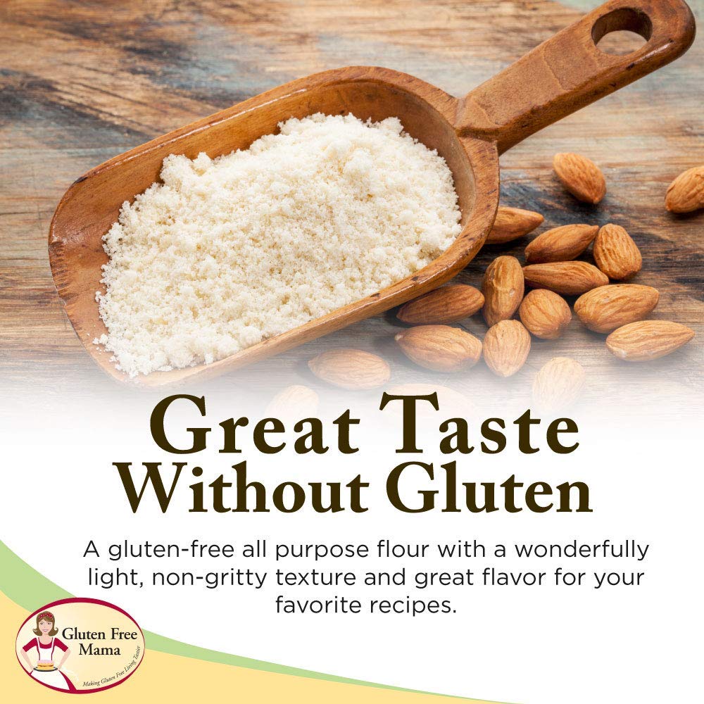 Gluten Free Mama's - Almond Blend Flour - 2 lb Bags - Pack of 6 - Certified Gluten Free Flour - Non-Gritty Texture - Great Flavor - All Purpose - Safe