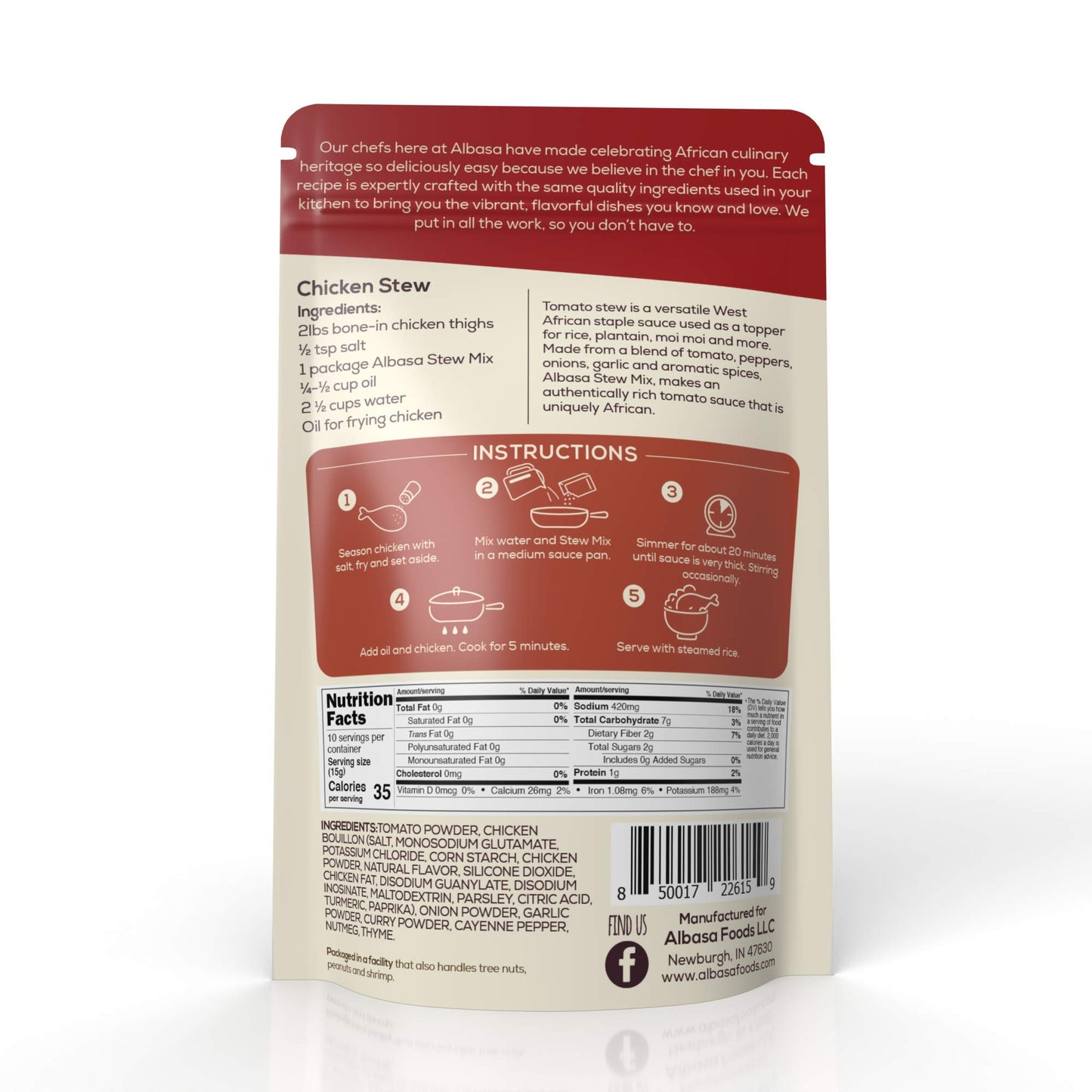 Albasa Tomato Stew Mix 5.11oz (Hot)
