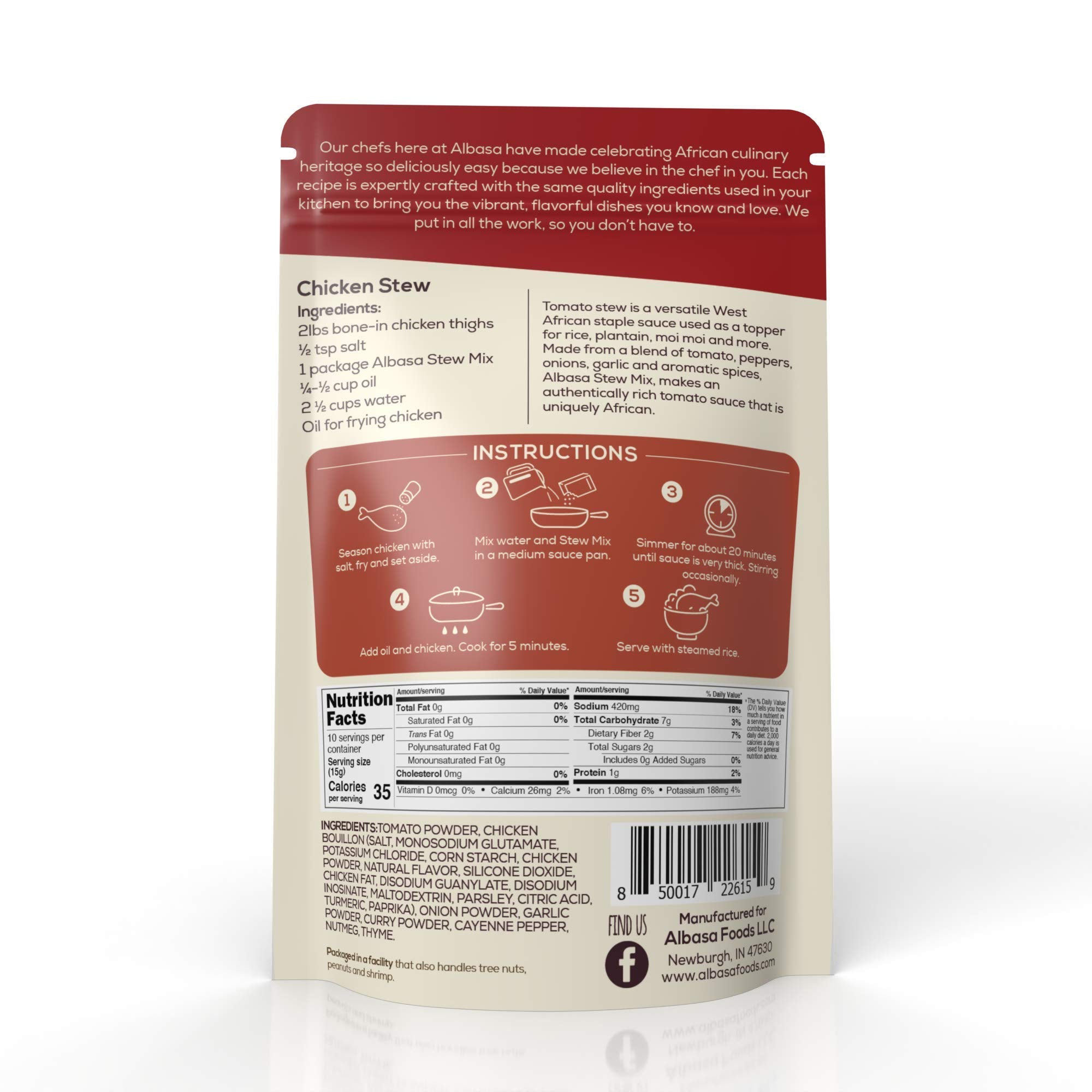 Albasa Tomato Stew Mix 5.11oz (Hot)