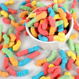 Neon Sour Gummy Worms, 2 Pound Bulk Bag, Sour Candy, The Hampton Popcorn & Candy Company