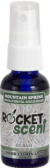 Rocket Scent Spray Mountain Spring 1 FL OZ Oil Base Concentrated Odor Eliminator