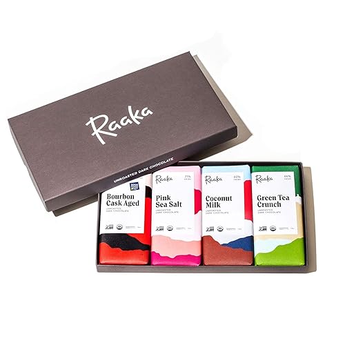 Raaka Chocolate Library Gift Box with Photo Booklet, Gourmet Bean-to-Bar Dark Chocolate, Organic, Vegan, Transparent Trade, Soy Free, Gluten Free